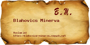 Blahovics Minerva névjegykártya